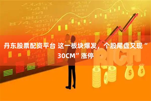 丹东股票配资平台 这一板块爆发，个股尾盘又现“30CM”涨停